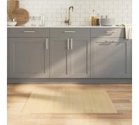 mtlskopl Tapis en bambou - 70 x 100 cm - Beige - Design moderne - Antidérapant - Robuste et durable - Pour salon, chambre à coucher, couloir