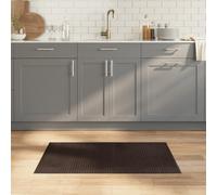 mtlskopl Tapis en bambou marron foncé, 60 x 100 cm, design moderne avec fond antidérapant, robuste et durable, pour salon, chambre à coucher, couloir