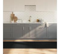 mtlskopl Tapis moderne en bambou noir - 80 x 300 cm - Rectangulaire - Avec dessous antidérapant - Robuste et durable - Pour salon, chambre à coucher, couloir