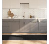 mtlskopl Tapis rectangulaire en bambou - 70 x 300 cm - Noir - Design moderne - Robuste et durable - Pour salon, chambre à coucher, couloir