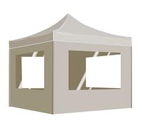 mtlskopl Tente de Réception Pliable 2x2 m Tonnelle de Jardin Crème