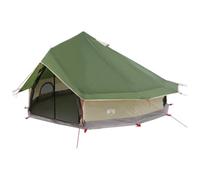 mtlskopl Tente tipi avec toit vert - 700 x 700 x 395 cm - Grande tente pyramide en polyester et acier - Tente de groupe robuste pour camping, jardin et activités de plein air