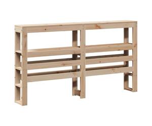mtlskopl Tête de lit 150 cm en pin massif avec étagères, 156 x 19 x 82 cm, style rustique, économie de place, alternative de chevet, autonome, pour chambre à coucher et chambre d'amis