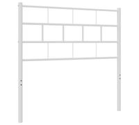 mtlskopl Tête de lit de rechange en métal blanc 105 x 90 cm Design moderne Cadre en acier robuste Tube rond pour matelas de 100 cm Chambre à coucher Mieux dormir