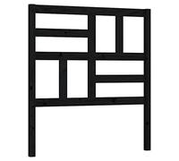 mtlskopl Tête de lit en bois massif noir 96 x 104 cm - Design moderne en pin - Pour chambre à coucher sans casque existant, peut être monté comme coussin mural