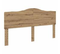 mtlskopl Tête de lit en chêne artisanal, 200 cm, panneau mural moderne rembourré, aspect chêne, durable et facile à nettoyer, pour chambre à coucher et chambre d'amis