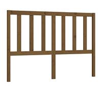 mtlskopl Tête de lit en pin massif marron miel 126 x 4 x 100 cm - Design moderne et aspect rustique - Compatible avec nos cadres de lit pour chambre à coucher, chambre d'adolescent et chambre d'amis