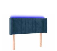 mtlskopl Tête de lit LED bleu foncé 83 x 16 x 78/88 cm en velours réglable en hauteur et lumière découpable au design moderne pour chambre à coucher et chambre d'adolescent
