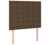mtlskopl Tête de lit marron foncé 100 x 5 x 118/128 cm en tissu et mélèze réglable en hauteur avec soutien dorsal Coussin mural moderne pour chambre à coucher