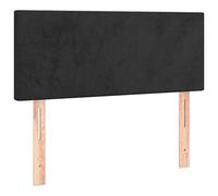 mtlskopl Tête de lit noire 90 x 5 x 78/88 cm réglable en hauteur en velours avec mélèze massif, design moderne et dossier confortable pour chambre à coucher, lecture Nook et chambre d'amis