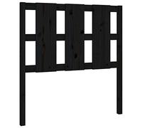 mtlskopl Tête de lit noire 95,5 x 4 x 100 cm en pin massif - Design moderne et charme rustique - Paroi arrière stable pour chambre à coucher et chambre d'amis