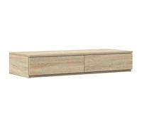mtlskopl Tiroirs de Lit en Bois d'Ingénierie Chêne Sonoma, Double Tiroir de Rangement Bas pour Chambre, Bout de Lit Moderne et Marchepied Robuste, 90 x 36,5 x 16,5 cm