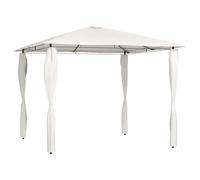 mtlskopl Tonnelle de Jardin 3x3m Belvédère de Terrasse en Acier Crème | Idéal pour créer un espace ombragé dans votre jardin lors de vos barbecues et réunions de famille en plein air.