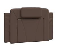 mtlskopl Viana Coussin de tête de lit 80 cm en cuir synthétique marron avec rembourrage en mousse Design moderne pour lit, chambre à coucher et idées de maison
