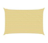 mtlskopl Voile d'Ombrage Rectangulaire 3x5 m HDPE Jaune et Blanc
