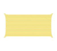 mtlskopl Voile d'Ombrage Rectangulaire 5x2.5 m Jaune Blanc