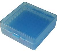 MTM 100 Round Flip-Top Ammo Box 41/44 Cal (Clear Blue)