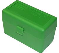 MTM 50 Round Flip-Top Box de munitions de Fusil .220 Swift à 458 Win Mag (Vert)