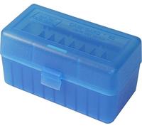 MTM 50 Round Rifle Ammunition Box RM-50 Transparent Blue