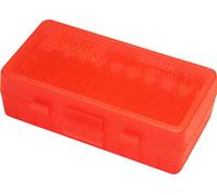 MTM - Boîte à munitions rondes Cal 380 50/9 mm P50-9M (rouge transparent)