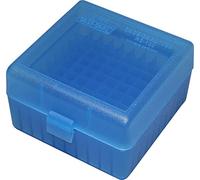 MTM - Boîte de munitions ronde 100 pour fusil 17, 204, 223, 5,56 x 45, 6 x 47, bleu transparent - RS-100-24, 2.65-Inch, Bleu/Patchwork