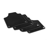 MTM PRO-123 Tapis pour Audi A3 (8P) & SPORTBACK 05.2003>09.2012, sur Mesure en Velours, Bords en Similicuir et Double Surpiqûre Chromée, black