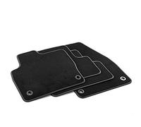 MTM PRO-1850 Tapis pour Land Rover Evoque I 07.2011>03.2019, sur Mesure en Velours, Bords en Similicuir et Double Surpiqûre Chromée, noir
