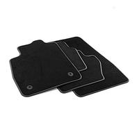 MTM PRO-7420 Tapis pour Ford Fiesta VII (aussi Mild Hybrid) 2017>, sur Mesure en Velours, Bords en Similicuir et Double Surpiqûre Chromée