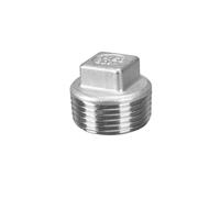 MTMXALBBR Bouchon à tête carrée en acier inoxydable 304, raccord mâle BSP NPT leisurely(3/8 inch)