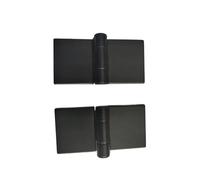 MTMXALBBR Charnière de fenêtre pivotante Horizontale 5, Pouces, Installation Rapide, en Alliage d'aluminium avec Cache(Noir)