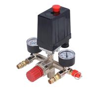 MTMXALBBR Kit de contrôle de vanne de pressostat de compresseur d'air CA 90-120 PSI, interrupteur vertical, régulateur de collecteur, jauges de sécurité leisurely
