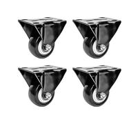 MTMXALBBR roulettes Fixes en polyuréthane, Robustes, Noires, 2,0 Pouces de diamètre, 616 LB, roulettes for Meubles, Paquet 4