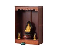 MTNBHH Autel en Bois for la prière, Table de Pooja compacte for Le culte et la méditation de Bouddha, sanctuaire Spirituel for Le Salon ou la Chambre(Rot,53cm)