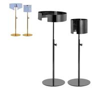 MTNBHH Ensemble de présentoirs de colliers et de manchettes en acier inoxydable, support d'encolure de chemise réglable en hauteur for la maison et la vente au détail(Noir)