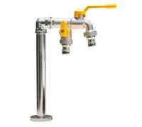 MTNBHH Robinet d'extérieur antigel, Colonne d'eau de Jardin entièrement en Laiton avec Deux Sorties, borne d'incendie antigel for Jardin et pelouse(23 * 32cm/9 * 12.5in)