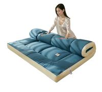 MTNBHH Thickened Japanese Floor Bed Futon Mattress, Skin-Friendly Washable Fabric, Thermal Insulation, Foldable for Camping, Guest Rooms, Multiple Sizes(Blue,200x220cm)