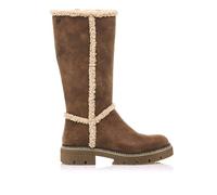 MTNG Botas Planas Mujer Botas Planas Doris 52206 Mujer | Botas Planas Casual | Cierre Con Cremallera | 55358 | Agate Cuero