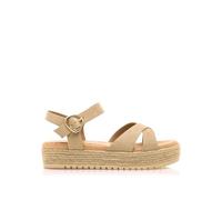 MTNG Sandalias de Bloque Mujer Sandalias de Bloque Amelie 53358 Mujer | Sandalias de Bloque Casual | Cierre Con Hebilla | 56876 | Beige