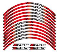 MTnoble Autocollant de Moto Autocollant arrière Roues arrière Stickers Réflecteur Stickers imperméables à l'étanche Rim Stripes Fit for Kawasaki Z750 Z 750 (Color : 260023)
