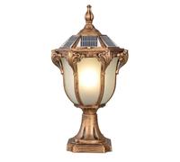 MTNROO Lampadaire Solaire Crépusculaire Lampadaire Vintage Moderne Sur Pilier Lot De 1 Lampadaire Solaire + Câblé Éclairage De Sol Étanche De Style Chinois Pour Jardin Paysager Rural