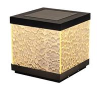 MTNROO Lampe De Poteau Carrée Étanche IP65 Lot De 1 - Lampe De Colonne Style Industriel Phare De Pilier Solaire Personnalisé Lampe De Terrasse/sur Pied Pour Poteau De Clôture/balcon/porte De