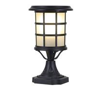 MTNROO Lampe Solaire Extérieure Vintage Noire Sur Colonne Lampes De Terrasse Modernes Et Antiques Lampe Sur Poteau Classique À Fixer Sur Pilier Lampe De Sol Étanche IP65 Stigma Pour Parc, Pelouse,
