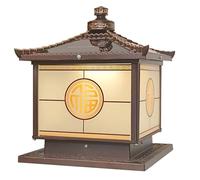 MTNROO Lampe Solaire Moderne Pour Poteau De Jardin Lampe Colonne Étanche Haute Luminosité Lampes À Stigmate Vintage Personnalisées Luminaire Pilier En Aluminium Moulé Sous Pression Pour Balcon,