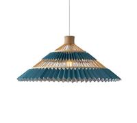 MTNROO Suspension Antique De Style Chinois Lustre De Style Asie du Sud-Est Lampe Industrielle en Bambou Tissé À La Main Plafonnier Européen en Forme De Parapluie pour Couloir Rustique, Salon