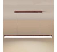 MTNROO Suspension Commerciale De Style Médiéval Lampe Suspendue Rétro Marron Lustre À Intensité Variable En Forme De Bande Lampe Suspendue Linéaire LED De Design Industriel Pour Salle À Manger