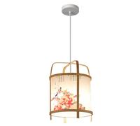 MTNROO Suspension En Bambou À Décor Floral Suspension Moderne Tissée À La Main Lustre En Osier Aux Couleurs Primaires Plafonnier Lanterne Bohème Pour Cuisine, Chambre, Salle À Manger, Restaurant