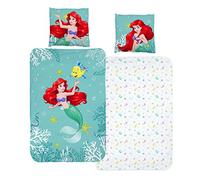 MTOnlinehandel Ariel Mermaid Parure de lit housse de couette 135 x 200 cm 80 x 80 cm Coton · Linge de lit pour enfants pour filles Princesse Disney Sirène · 2 pièces