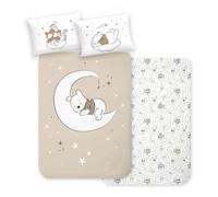 MTOnlinehandel Parure de lit 100 x 135 cm, pour enfant, motif Winnie l'ourson, parure de lit pour bébé fille et garçon, 100 % coton, 1 taie d'oreiller 40 x 60 cm et housse de couette 100 x 135 cm