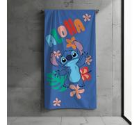 MTOnlinehandel Serviette de bain pour enfant, 70 x 140 cm, 100 % coton, douce et absorbante, motif Stitch, serviette de plage, cadeau pour garçons et filles