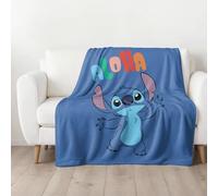 MTOnlinehandel Stitch - Couverture en polaire "Lilo & Stitch", 200 x 160 cm, article pour fans Aloha pour enfants, adolescents et adultes, idée cadeau